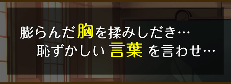 膨らんだ胸を揉みしだき•••恥ずかしい言葉を言わせ•••